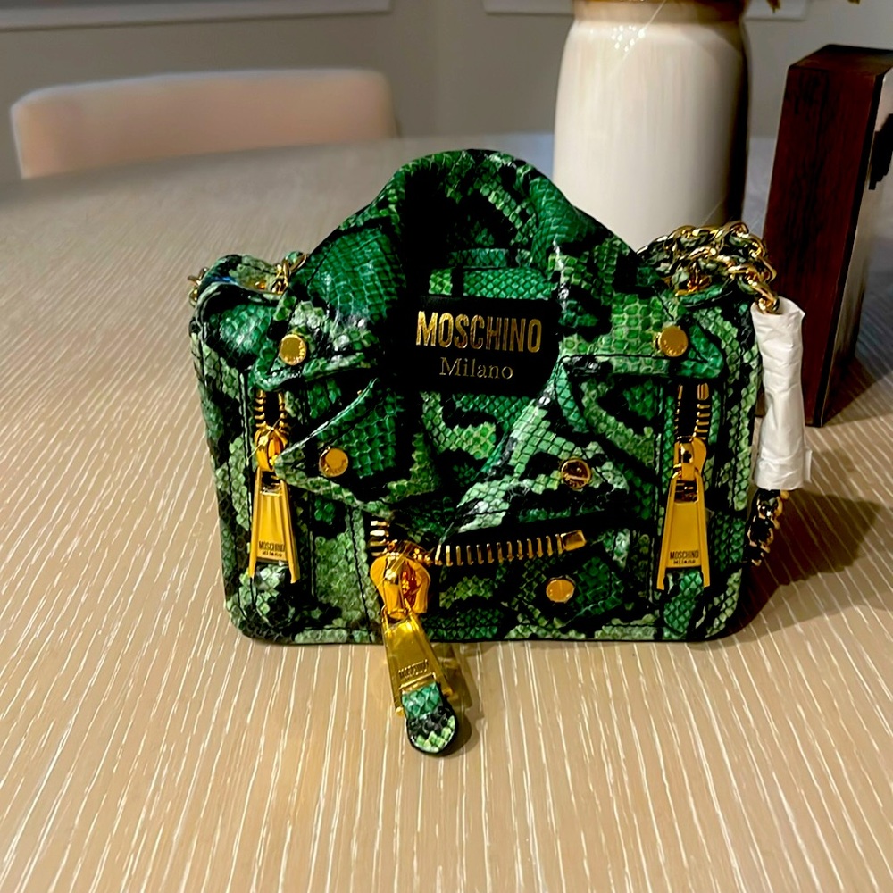 Moschino green bag